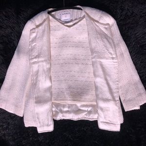 CHANEL two piece gorgeous cream set